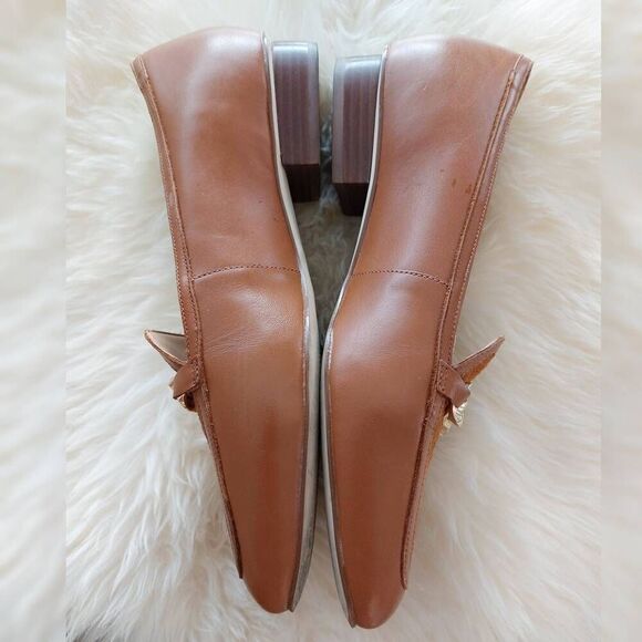 Talbots Estelle Gold Chain detailed loafer flat size 7.5 - Picture 4 of 9